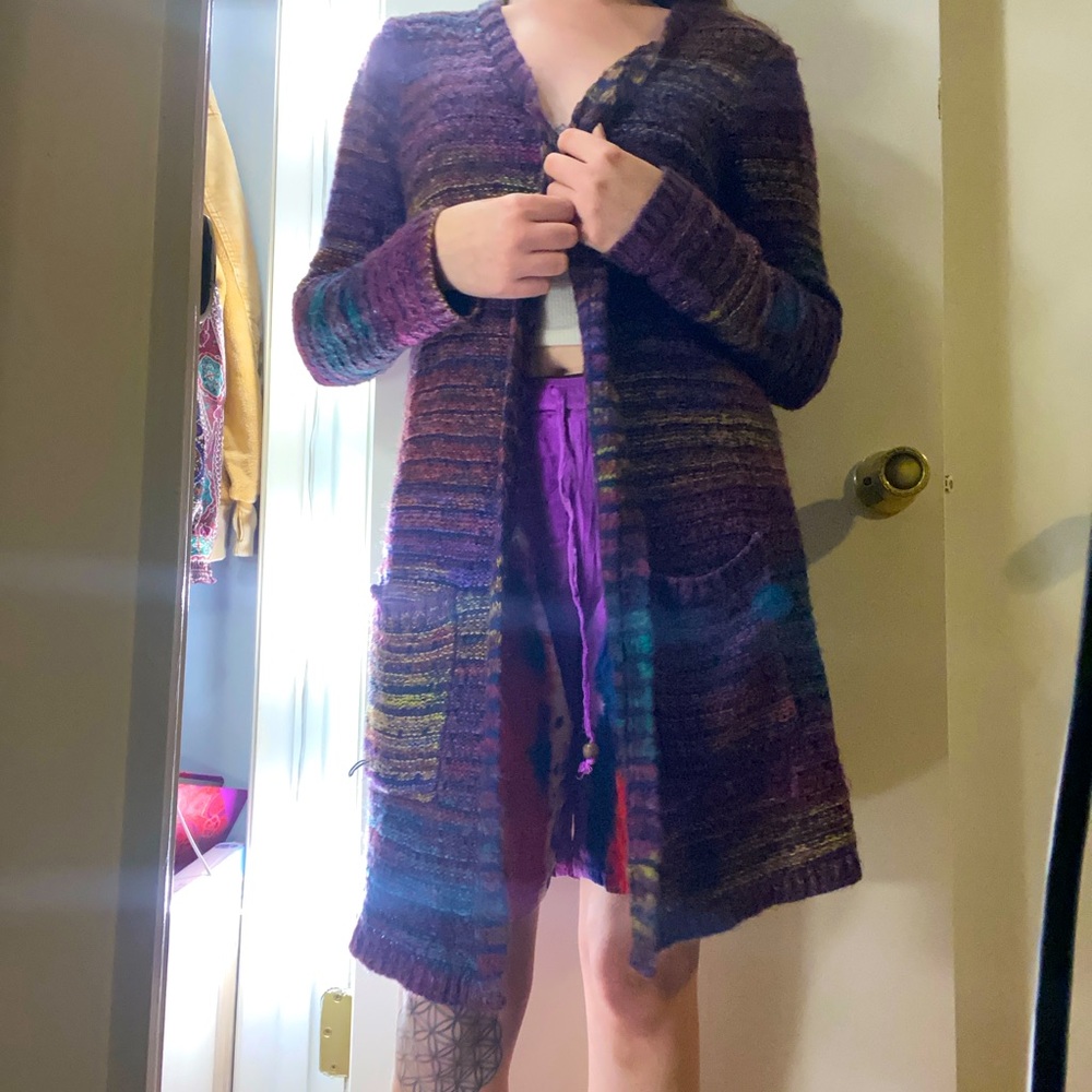 Multicolored Cardigan With Pockets!